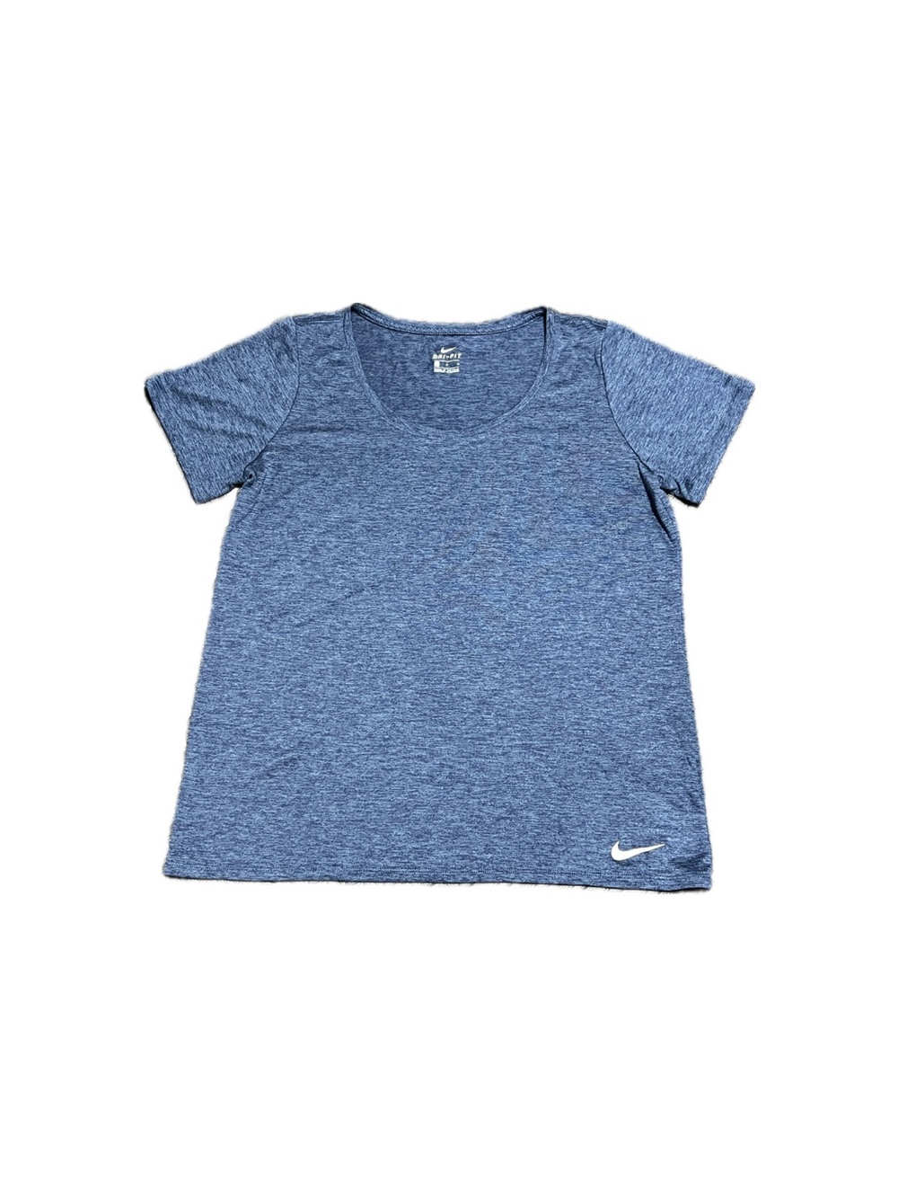Nike Heather Blue Scoop Neck Dri-FIT Tee